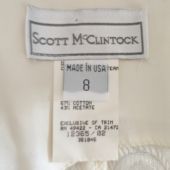 Vintage 80s Scott McClintock Jacquard Lace CORSET GOWN Boned Baroque Bridal 8 - Picture 3 of 16